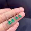 Natural Emerald Stud Earrings, 925 Sterling Silver, Emerald Earrings, Emerald Silver Earrings, Luxury Earrings, Oval Cut Stone Earrings | Save 33% - Rajasthan Living 12