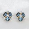 Natural London Blue Topaz Studs Earrings, 925 Sterling Silver, Studs Earrings, Earrings, Luxury Earrings, Oval Cut Stone Earrings | Save 33% - Rajasthan Living 10