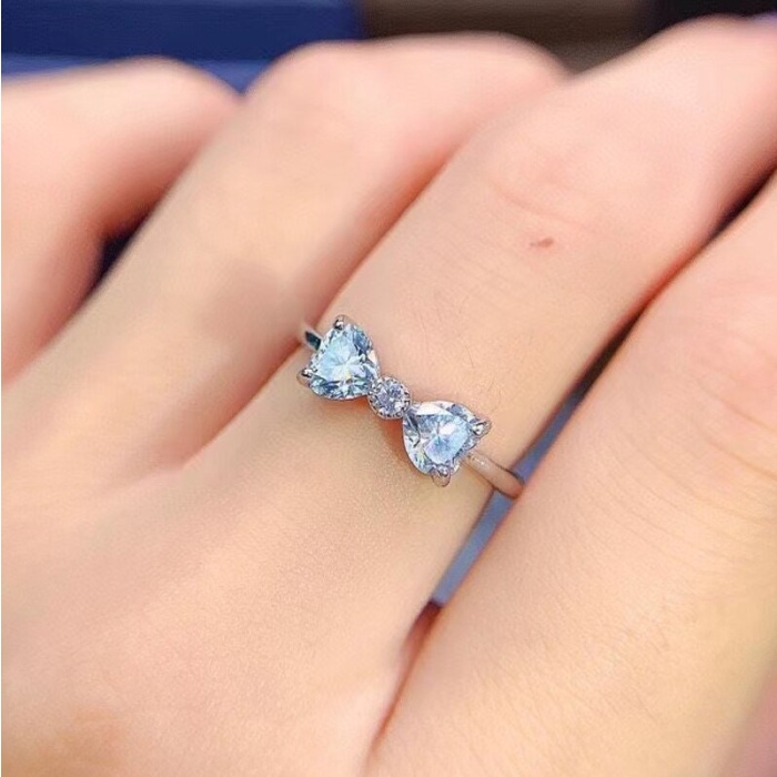 Natural Aquamarine Ring, 925 Sterling Silver, Aquamarine Ring, Engagement Ring, Wedding Ring, Luxury Ring, Ring/Band, Heart Cut Ring | Save 33% - Rajasthan Living 6