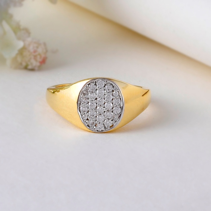 Pave Oval Signet Ring, Pave Diamond Oval Signet Ring, Oval Pave Ring, Silver Signet ring, Promise Ring, Engagement Ring, Gift for her | Save 33% - Rajasthan Living 5