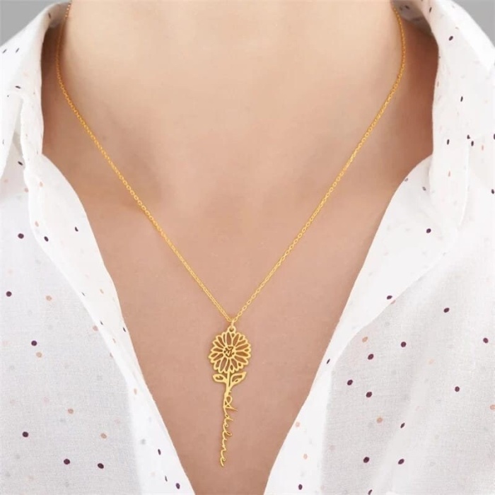 Stainless Steel, Gold, Silver, Rose Gold, Flower Necklace | Save 33% - Rajasthan Living 7