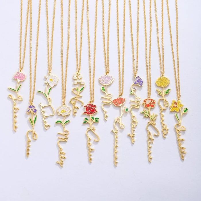 Stainless Steel, Gold, Silver, Rose Gold,  Flower Necklace | Save 33% - Rajasthan Living 6
