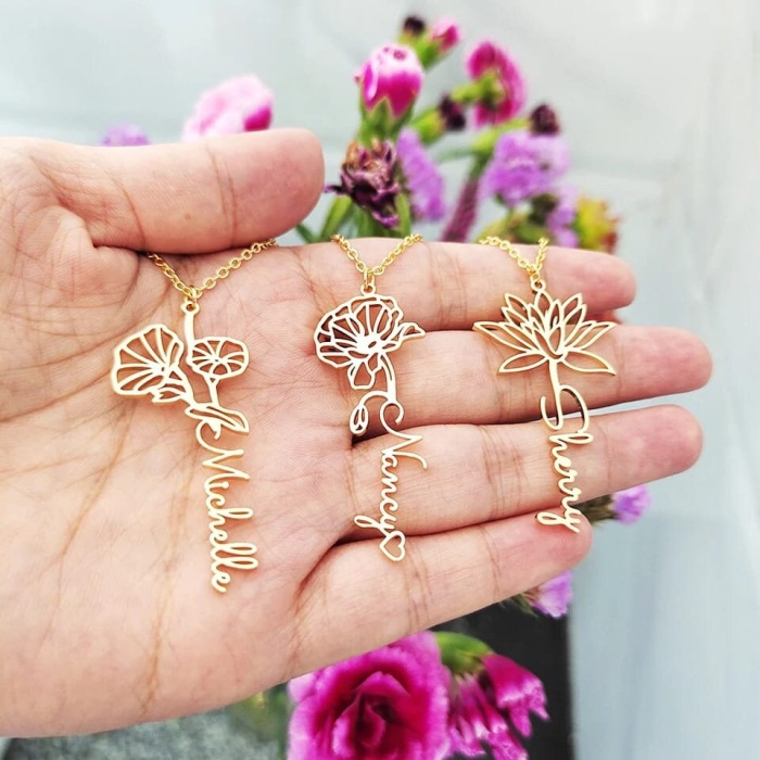 Stainless Steel, Gold, Silver, Rose Gold, Flower Necklace | Save 33% - Rajasthan Living 6