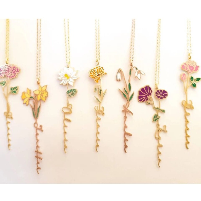 Stainless Steel, Gold, Silver, Rose Gold,  Flower Necklace | Save 33% - Rajasthan Living 12