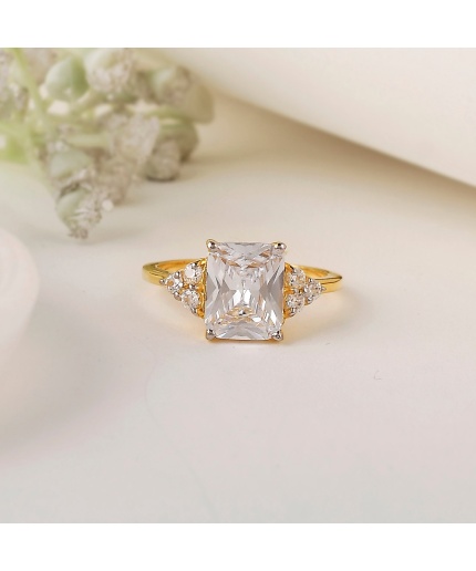 Sterling Silver Radiant Cut CZ Ring, Octagon Round CZ Ring, Art Deco Vintage Antique Ring, Wedding Engagement Bridal Ring, Anniversary Ring | Save 33% - Rajasthan Living