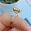 2.50 Ct Radiant Cut Diamond Wedding Ring 14K White Gold Lab Grown Radiant Diamond Engagement Ring, Radiant Cut Diamond, Pave, Prong Ring | Save 33% - Rajasthan Living 10