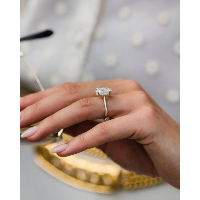 2 Ct Oval Cut Diamond Engagement Ring Hidden Halo White Gold Palladium Platinum Handmade Diamond Ring Classic Anniversary, Wedding For Women | Save 33% - Rajasthan Living 6