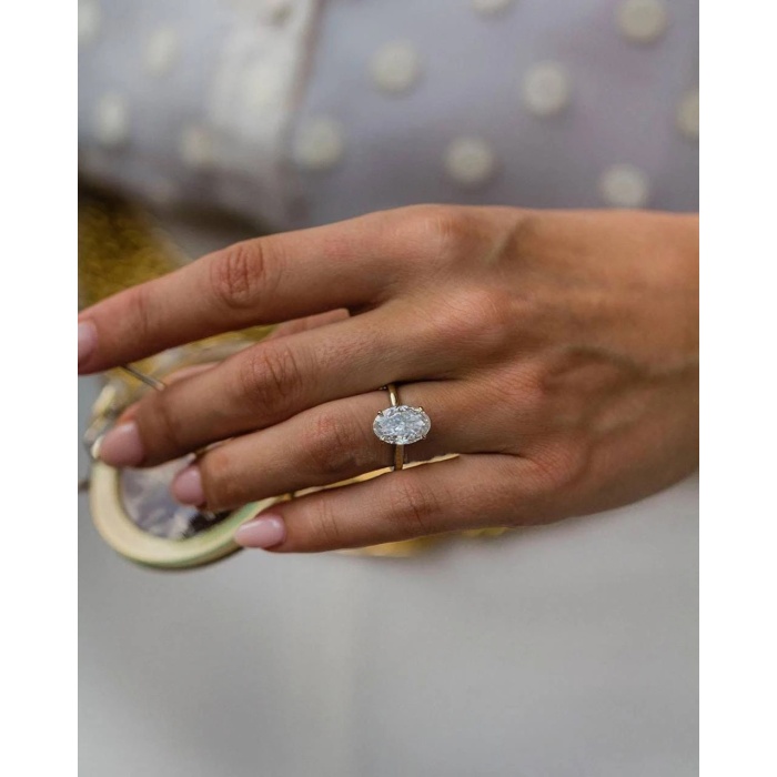2 Ct Oval Cut Diamond Engagement Ring Hidden Halo White Gold Palladium Platinum Handmade Diamond Ring Classic Anniversary, Wedding For Women | Save 33% - Rajasthan Living 7