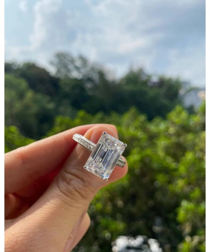 2 Ct Emerald Cut Engagement Ring, Diamond Ring, Solitaire Vintage Engagement Proposal Anniversary Platinum Mothers Day Ring Gift For Her | Save 33% - Rajasthan Living