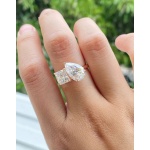 Emily Ratajkowski Ring Princess, Pear Diamond Toi Et Moi Celebrity Engagement Ring, Emily Ratajkowski Wedding Ring Valentine Gift Jewelry | Save 33% - Rajasthan Living 7