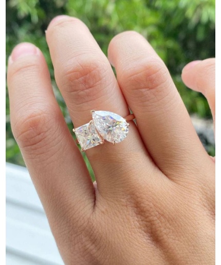 Emily Ratajkowski Ring Princess, Pear Diamond Toi Et Moi Celebrity Engagement Ring, Emily Ratajkowski Wedding Ring Valentine Gift Jewelry | Save 33% - Rajasthan Living
