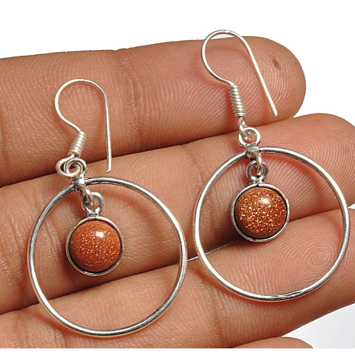 Sunstone Earring 925 Sterling Silver Plated Earring Jewelry E-8118 | Save 33% - Rajasthan Living 5