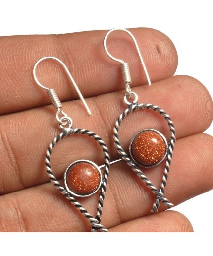 Sunstone Earring 925 Sterling Silver Plated Earring Jewelry E-8324 | Save 33% - Rajasthan Living