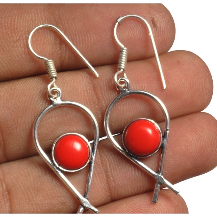 Coral Earring 925 Sterling Silver Plated Earring Jewelry E-8172 | Save 33% - Rajasthan Living 5