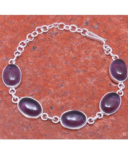 1pcs Amethyst Bracelet 925 Sterling Silver Plated Bracelet BA-10-124 | Save 33% - Rajasthan Living