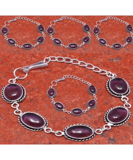1pcs Amethyst Bracelet 925 Sterling Silver Plated Bracelet BA-10-101 | Save 33% - Rajasthan Living