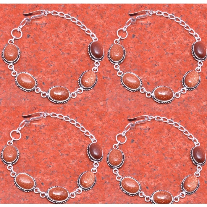 1pcs Sunstone Bracelet 925 Sterling Silver Plated Bracelet BN-10-112 | Save 33% - Rajasthan Living 5