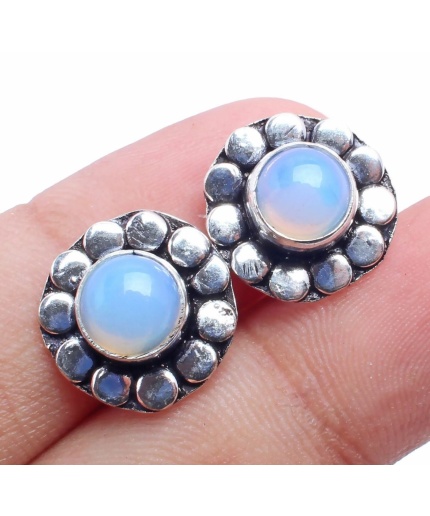 Opalite stud Earring 925 Sterling Silver Plated Earring Jewelry E-09-105 | Save 33% - Rajasthan Living