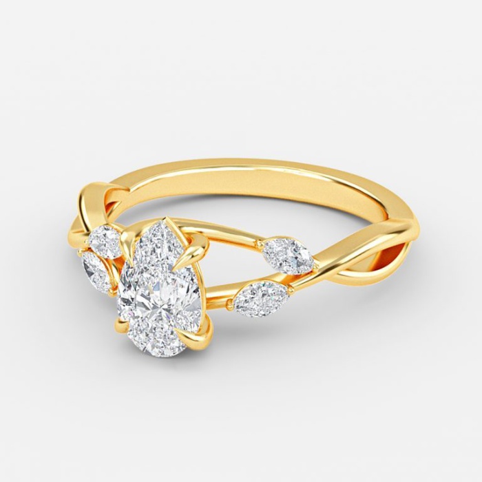 2 Ct Pear Shaped CZ Engagement Ring Vintage Unique Marquise Cut Diamond Cluster Engagement Ring Rose Gold Wedding Bridal Gift For Women | Save 33% - Rajasthan Living 7