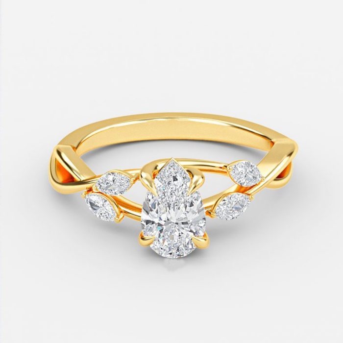 2 Ct Pear Shaped CZ Engagement Ring Vintage Unique Marquise Cut Diamond Cluster Engagement Ring Rose Gold Wedding Bridal Gift For Women | Save 33% - Rajasthan Living 9