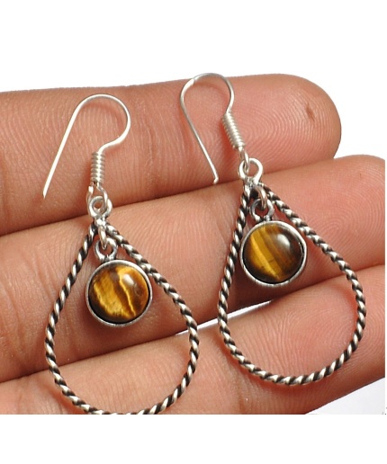 Tiger Eye Earring 925 Sterling Silver Plated Earring Jewelry E-8103 | Save 33% - Rajasthan Living