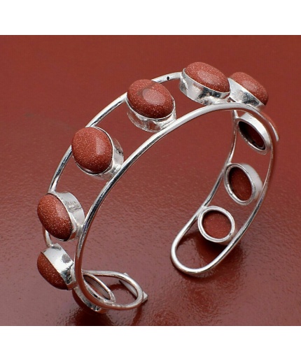 Sunstone Bracelet 925 Sterling Silver Plated Cuff Bangle Bracelet Bc-04-047 | Save 33% - Rajasthan Living