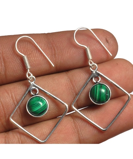 Malachite Earring 925 Sterling Silver Plated Earring Jewelry E-8218 | Save 33% - Rajasthan Living