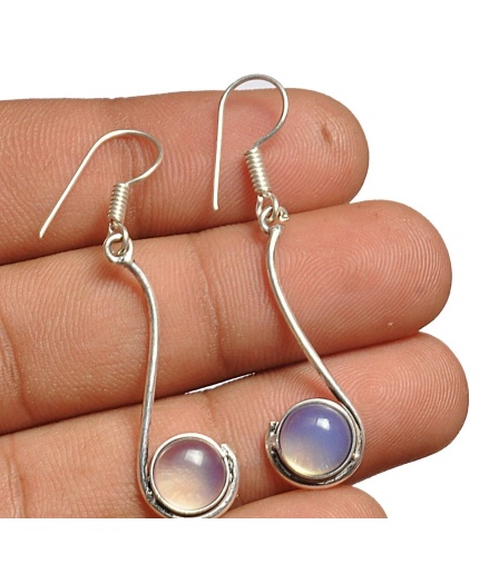 Opalite Earring 925 Sterling Silver Plated Earring Jewelry E-8114 | Save 33% - Rajasthan Living