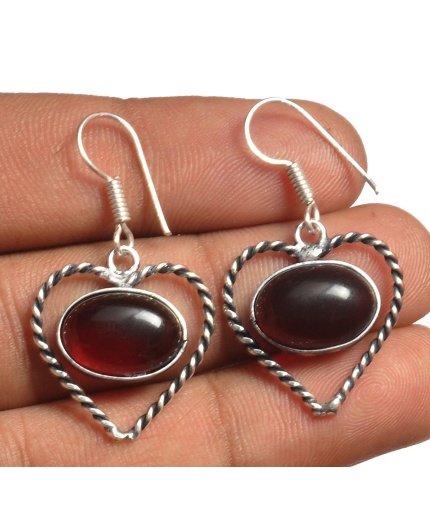 Garnet Earring 925 Sterling Silver Plated Earring Jewelry E-8314 | Save 33% - Rajasthan Living