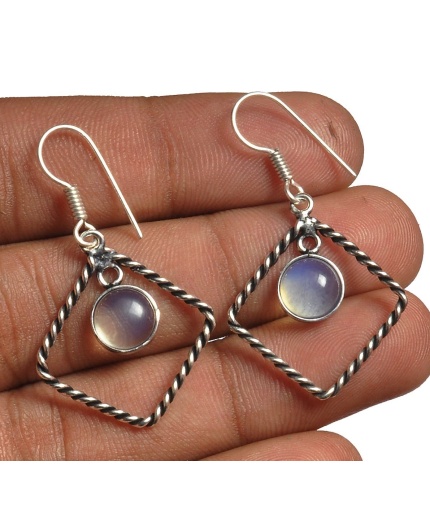 Opalite Earring 925 Sterling Silver Plated Earring Jewelry E-8246 | Save 33% - Rajasthan Living