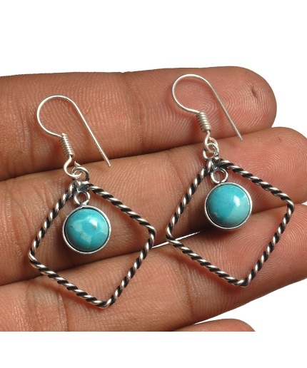 Larimar Earring 925 Sterling Silver Plated Earring Jewelry E-8236 | Save 33% - Rajasthan Living