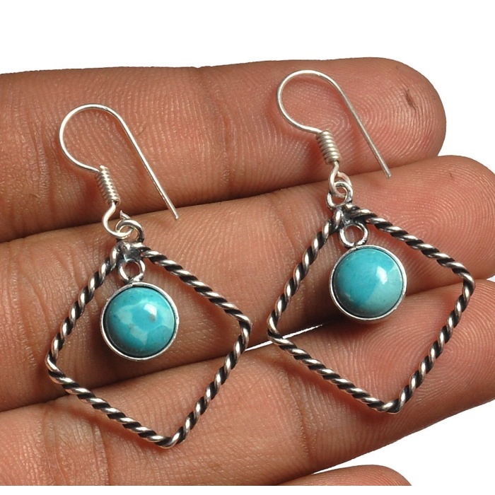 Larimar Earring 925 Sterling Silver Plated Earring Jewelry E-8236 | Save 33% - Rajasthan Living 5