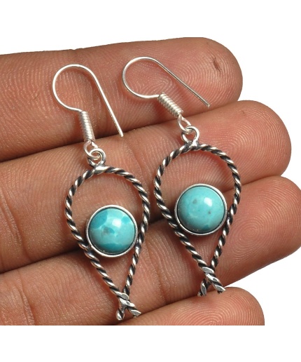 Larimar Earring 925 Sterling Silver Plated Earring Jewelry E-8242 | Save 33% - Rajasthan Living