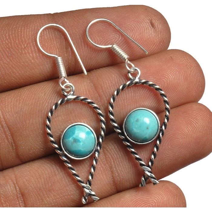 Larimar Earring 925 Sterling Silver Plated Earring Jewelry E-8242 | Save 33% - Rajasthan Living 5