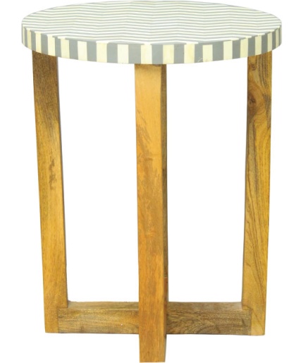 Bone Inlay Top Wooden Side Table | Save 33% - Rajasthan Living