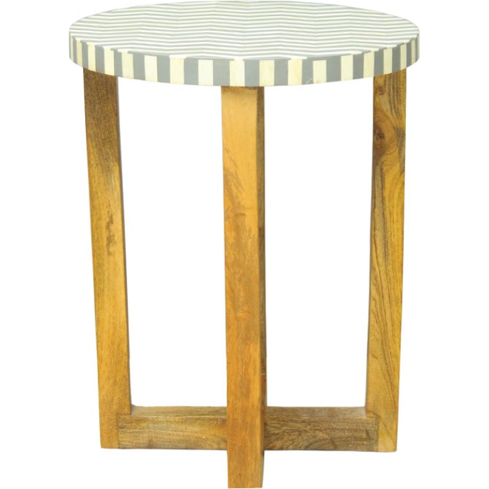 Bone Inlay Top Wooden Side Table | Save 33% - Rajasthan Living 5