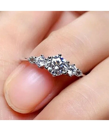 1 Ct Round Diamond Engagement Ring Round Pear Cut Engagement Ring Cluster Diamond Ring 925 Silver Promise Ring Bridal Anniversary Gift Ring | Save 33% - Rajasthan Living 7