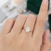 Diamond Engagement Solitaire Ring Oval Cut Diamond Handmade Minimalist Wedding Ring Dainty Diamond Silver Promise Anniversary Gift for Her | Save 33% - Rajasthan Living 15