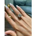 Emerald Cut Engagement Ring Emerald Promise Ring Emerald Diamond Solitaire Hidden Halo CZ Ring With Accents Bridal Anniversary Gift for Her | Save 33% - Rajasthan Living 10