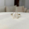Elongated Cushion Cut Diamond Engagement Ring Solitaire Wedding Ring Diamond Solitaire Ring Promise Ring Dainty Hidden Halo Anniversary Ring | Save 33% - Rajasthan Living 12