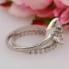 Princess Cut Diamond Bridal Ring Set Solitaire Wedding Luxury Princess CZ Engagement Ring Set Eternity Band Stacking Ring Set Gift for Her | Save 33% - Rajasthan Living 22