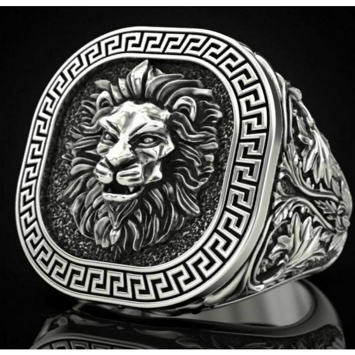Vintage Lion Head Statement Ring School Ring Animal Signet Ring Graduation Ring Personalized Ring High School Class Ring Men College Ring | Save 33% - Rajasthan Living 6