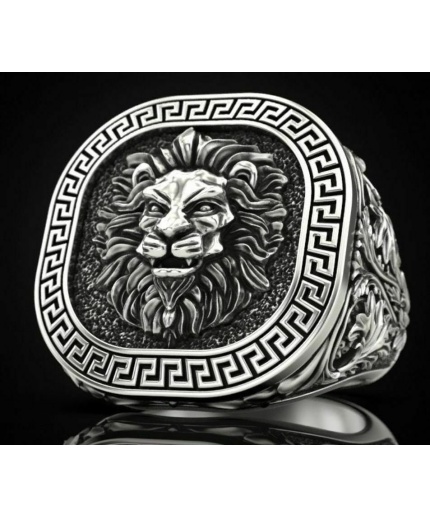 Vintage Lion Head Statement Ring School Ring Animal Signet Ring Graduation Ring Personalized Ring High School Class Ring Men College Ring | Save 33% - Rajasthan Living 3