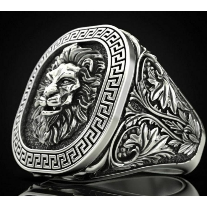 Vintage Lion Head Statement Ring School Ring Animal Signet Ring Graduation Ring Personalized Ring High School Class Ring Men College Ring | Save 33% - Rajasthan Living 9