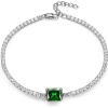 Hot Sale 925 Sterling Silver Emerald Bracelet Cubic Zirconia Synthetic Emerald Bracelet Bracelet | Save 33% - Rajasthan Living 11