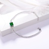 Hot Sale 925 Sterling Silver Emerald Bracelet Cubic Zirconia Synthetic Emerald Bracelet Bracelet | Save 33% - Rajasthan Living 14