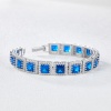 Blue Corundum Square Zircon Bracelet Jewelry Metal Sapphire Bracelet 2022 Women’s Men’s Fashion Bracelet | Save 33% - Rajasthan Living 11