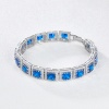 Blue Corundum Square Zircon Bracelet Jewelry Metal Sapphire Bracelet 2022 Women’s Men’s Fashion Bracelet | Save 33% - Rajasthan Living 10