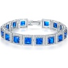 Blue Corundum Square Zircon Bracelet Jewelry Metal Sapphire Bracelet 2022 Women’s Men’s Fashion Bracelet | Save 33% - Rajasthan Living 9