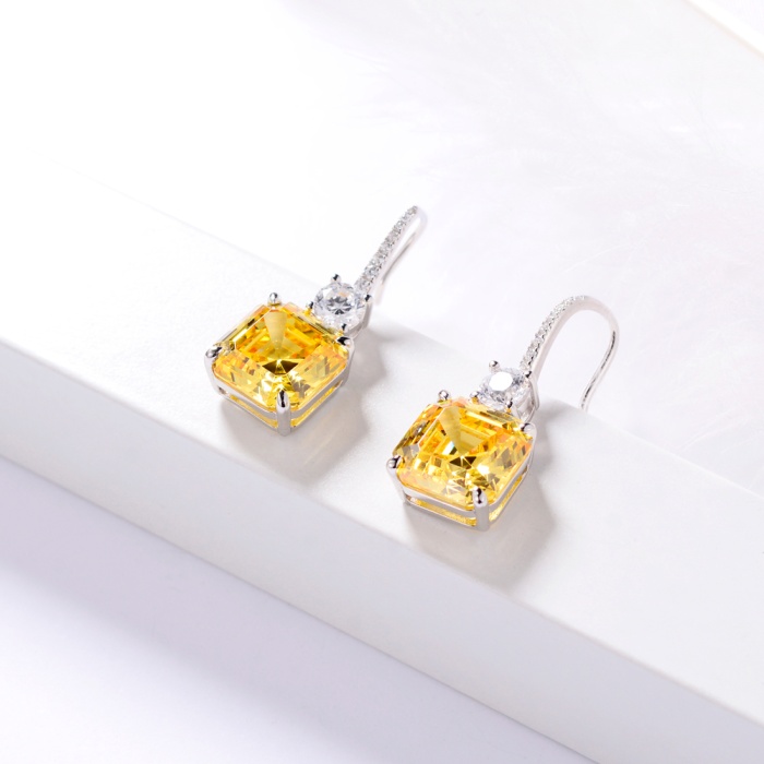 High Quality Luxury Yellow Zirconium Diamond Earrings for Parties and Weddings | Save 33% - Rajasthan Living 7